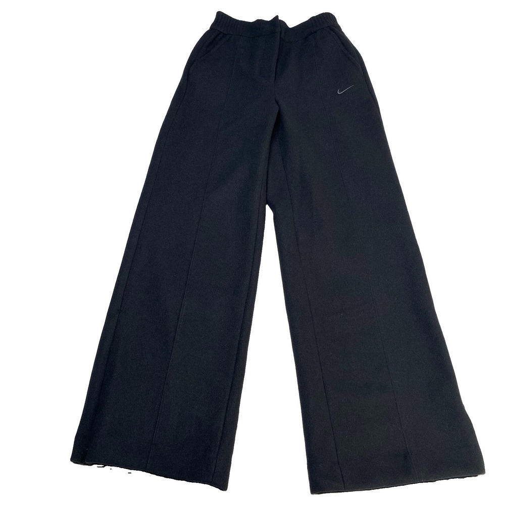 Nike Sportswear Size XS Tailored Trousers Heavy Fleece Wide Leg Black HV5141-110